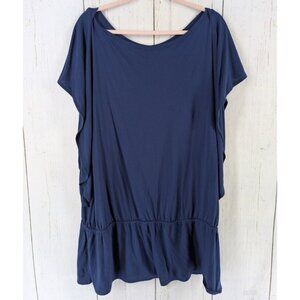 Old Navy Size XXL Navy Blue Short Sleeve Waist Defined Casual Dress‎